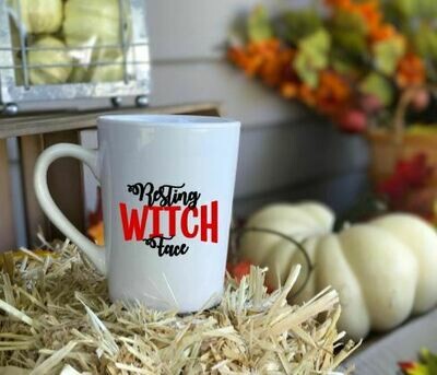 Resting Witch Face Halloween Coffee Mug