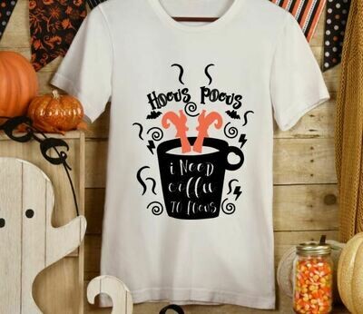 Hocus Pocus I Need Coffee To Focus Halloween Graphic Tee