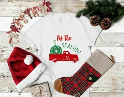 Tis The Season Red Truck Graphic T