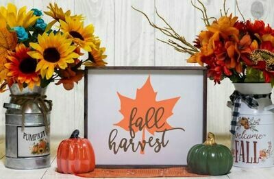 Fall Harvest Wooden Sign