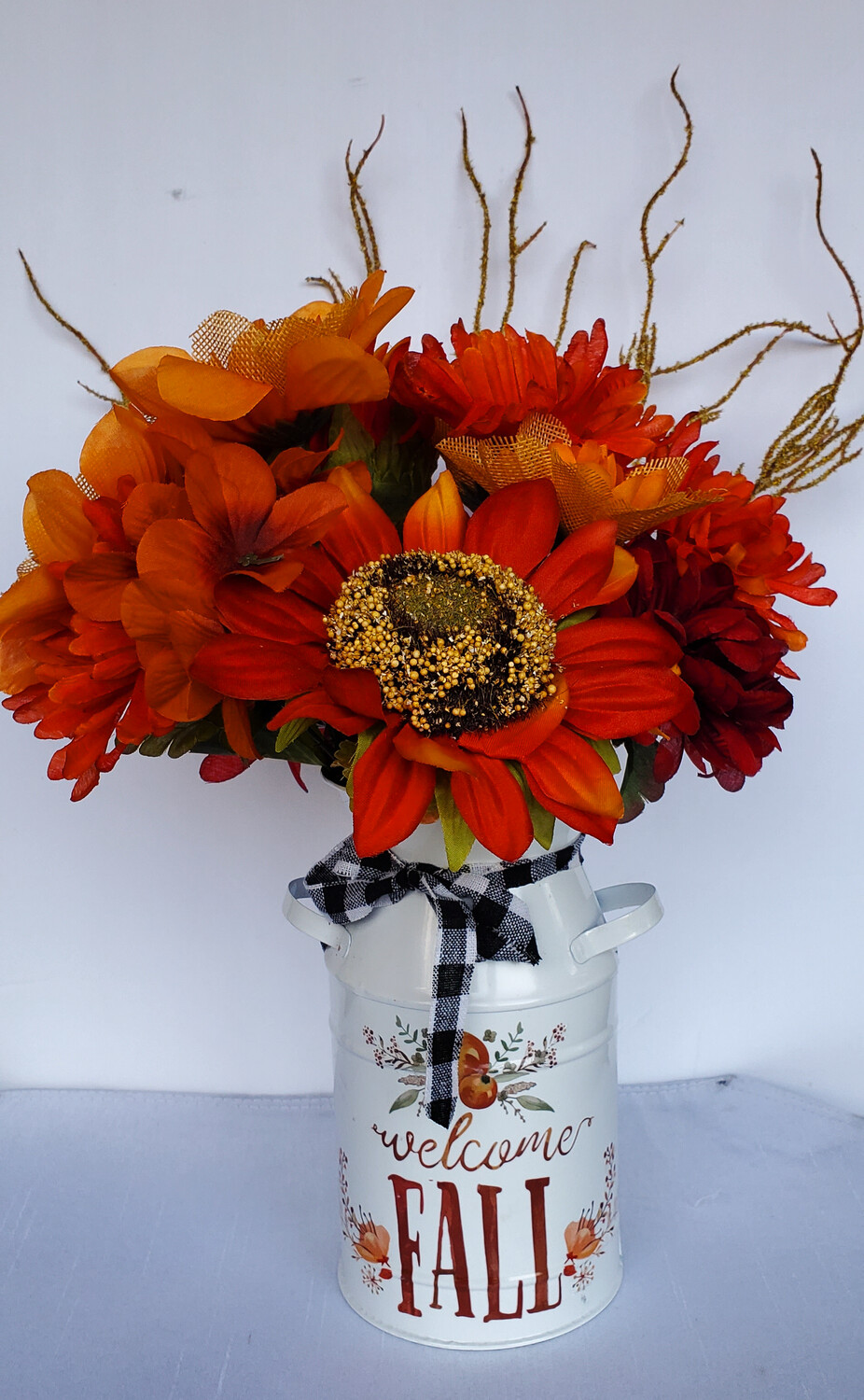 Orange and Red fall Floral Arrangement