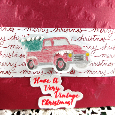 Red Truck Handmade Christmas Cards