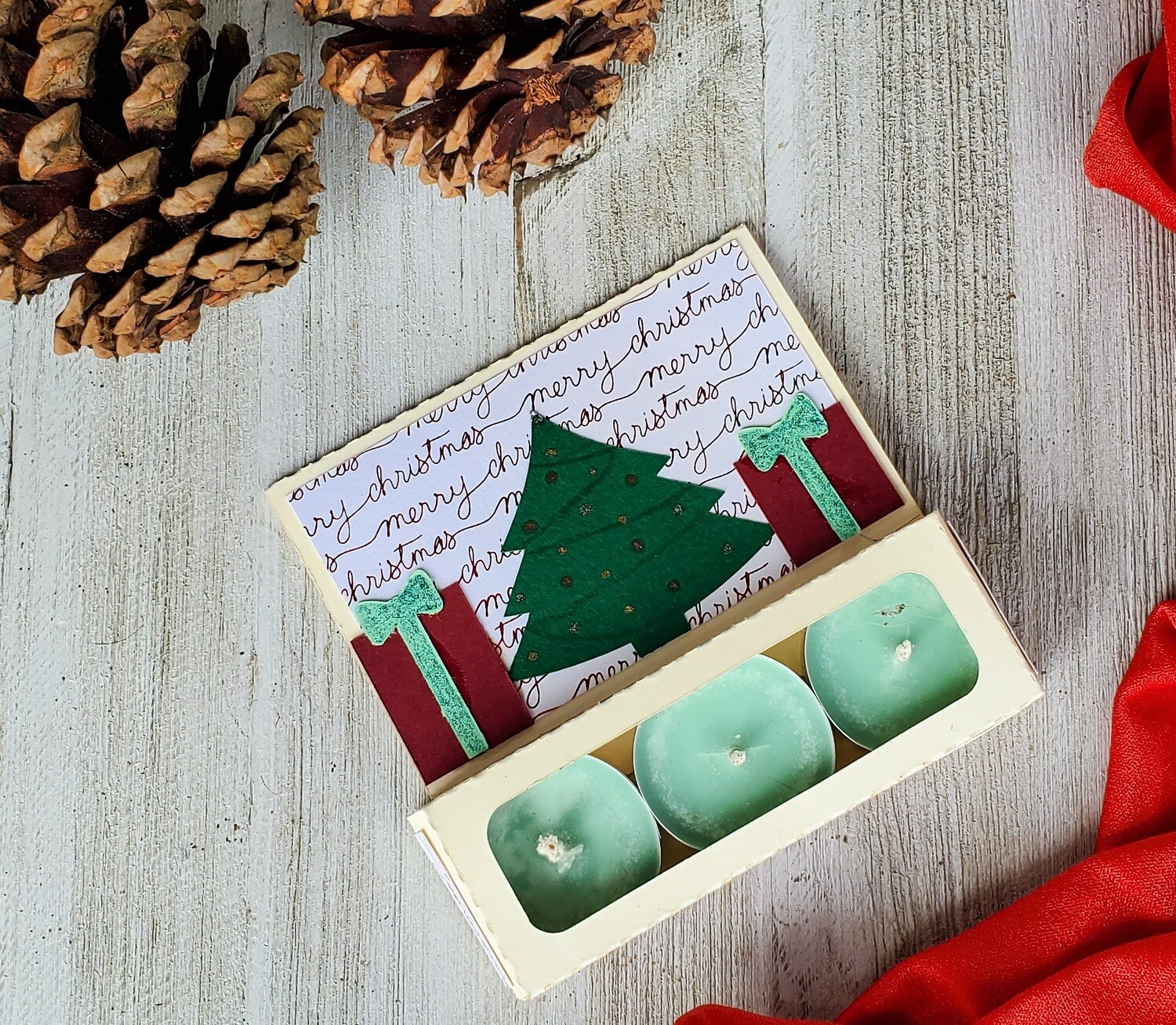 Handmade Candle Christmas Cards