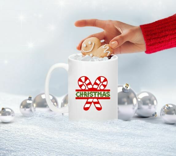 Candy Cane Christmas Coffee Mug
