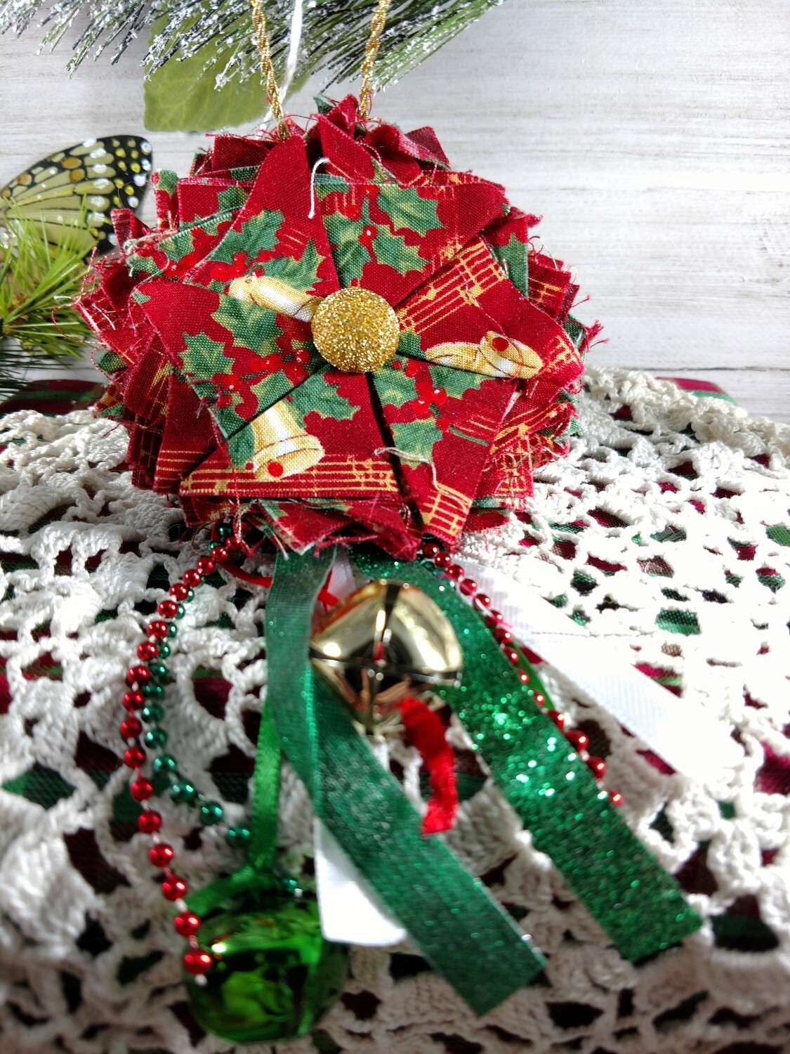 Fabric Scrap Christmas Ornaments