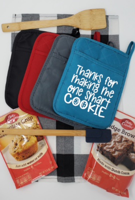 Pot Holder Gift Set, Thanks for Making Me One Smart Cookie