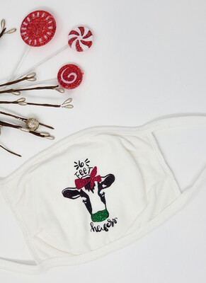 6 ft Heifer Christmas Face Mask