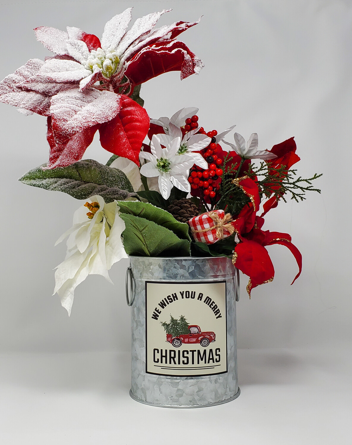 Large Red Truck Floral Arrangement