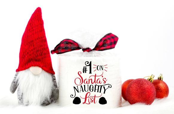 Number 1 on Santa&#39;s Naughty List Toilet Paper Gift