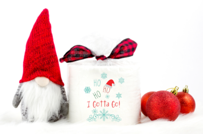 Ho Ho Ho I Gotta Go Funny Toilet Paper Gift, Christmas Gift