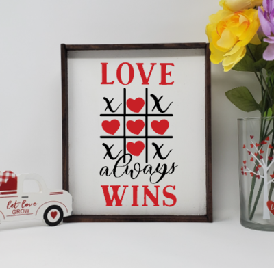 Love Wins Tic Tac Doe Sign, XOXO Handcrafted Wooden Farmhouse Valentines Sign Love Wins Tic Tac Doe Sign, XOXO Handcrafted Wooden Farmhouse Valentines Sign