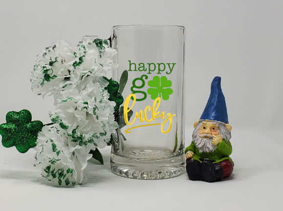 Happy Go Lucky St. Patrick&#39;s Day Shamrock Beer Stein