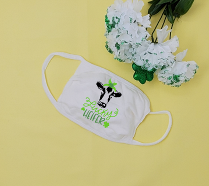 Lucky Heifer St. Patrick&#39;s Day Face Mask
