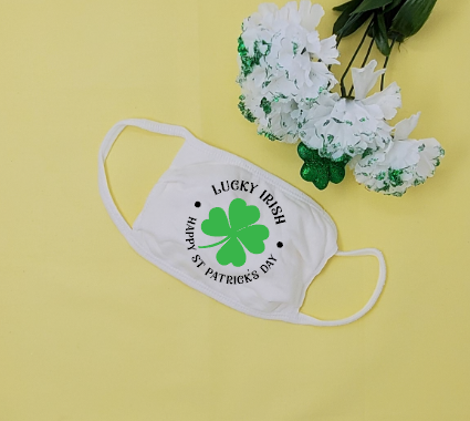 Lucky Irish St. Patrick&#39;s Day Shamrock Face Mask