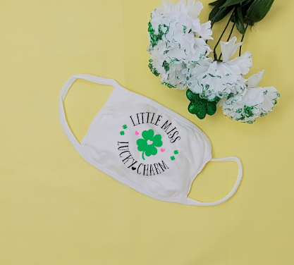 Little Miss Lucky Charm St. Patrick&#39;s Day Face Mask