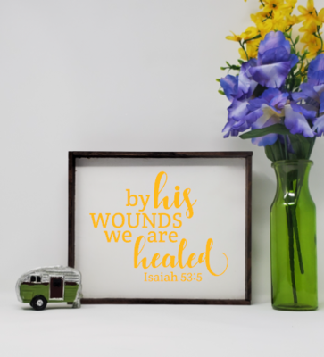 Handcrafted Bible Quote Easter Farmhouse Sign, Isaiah 53:3