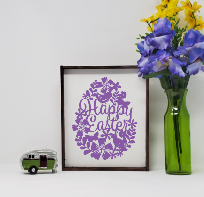 Handcrafted Easter Egg Flourish Sign
