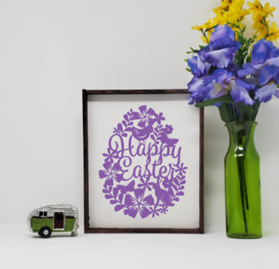 Handcrafted Easter Egg Flourish Sign