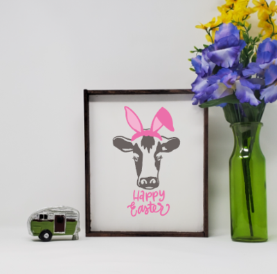 Handcrafted Farmhouse Happy Easter Sign