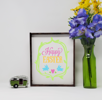 Handcrafted Happy Easter Farmhouse Sign
