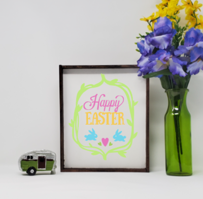 Handcrafted Happy Easter Farmhouse Sign