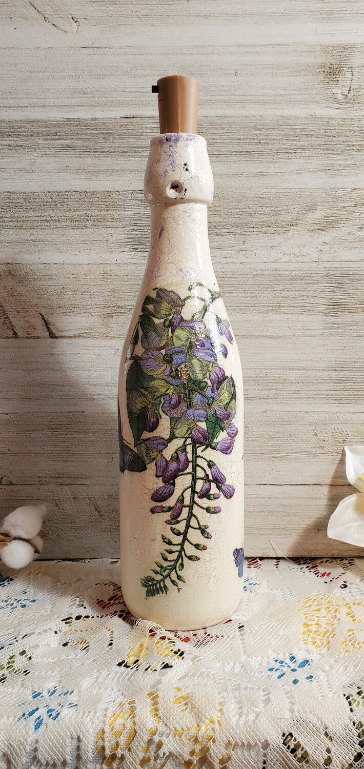 Purple Butterfly Lighted Bottle