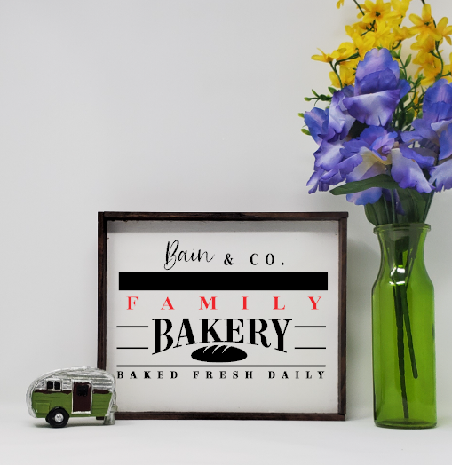 Family Bakery Handcrafted Farmhouse Kitchen Sign
