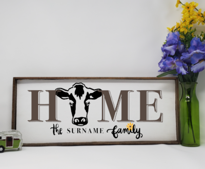 Handcrafted Farmhouse Family Home Sign,
