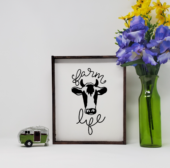 Handcrafted Wooden Farm Life Sign