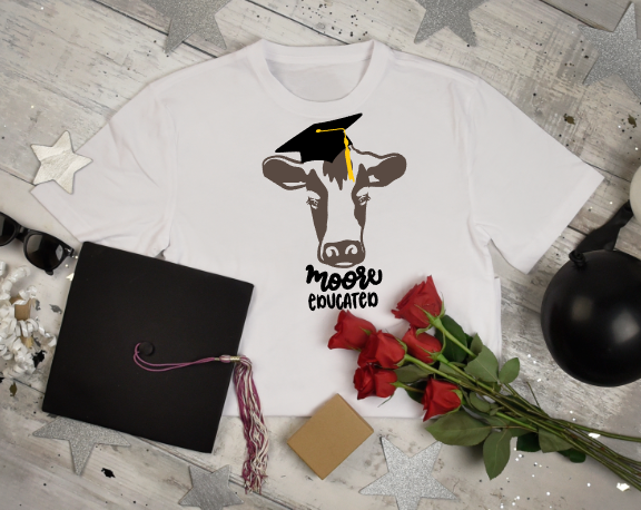Moo-re Educated Graduation Heifer Graphic Tee