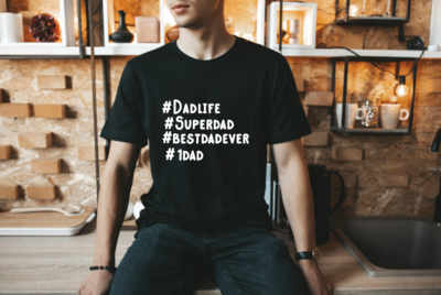 Dad Hashtags Graphic Tee