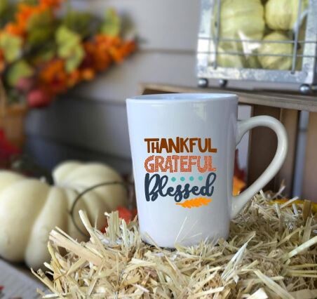 Thankful, Grateful, Blessed, Fall Coffee Mug