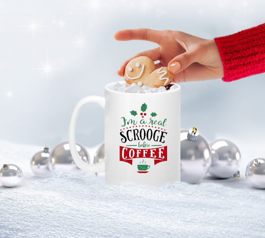 Scrooge Before Coffee Christmas Gift Mug
