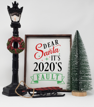 Dear Santa Handcrafted Wooden Farmhouse Christmas Sign