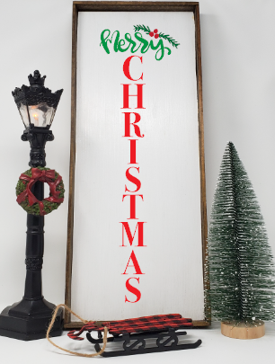 Merry Christmas Handcrafted Wooden Farmhouse Christmas Sign