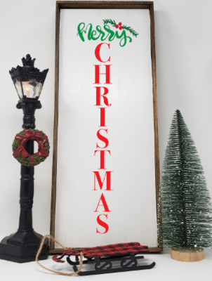 Merry Christmas Handcrafted Wooden Farmhouse Christmas Sign
