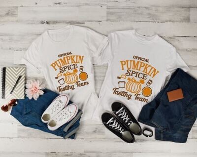 Pumpkin Spice Tasting Team Couple&#39;s Shirts