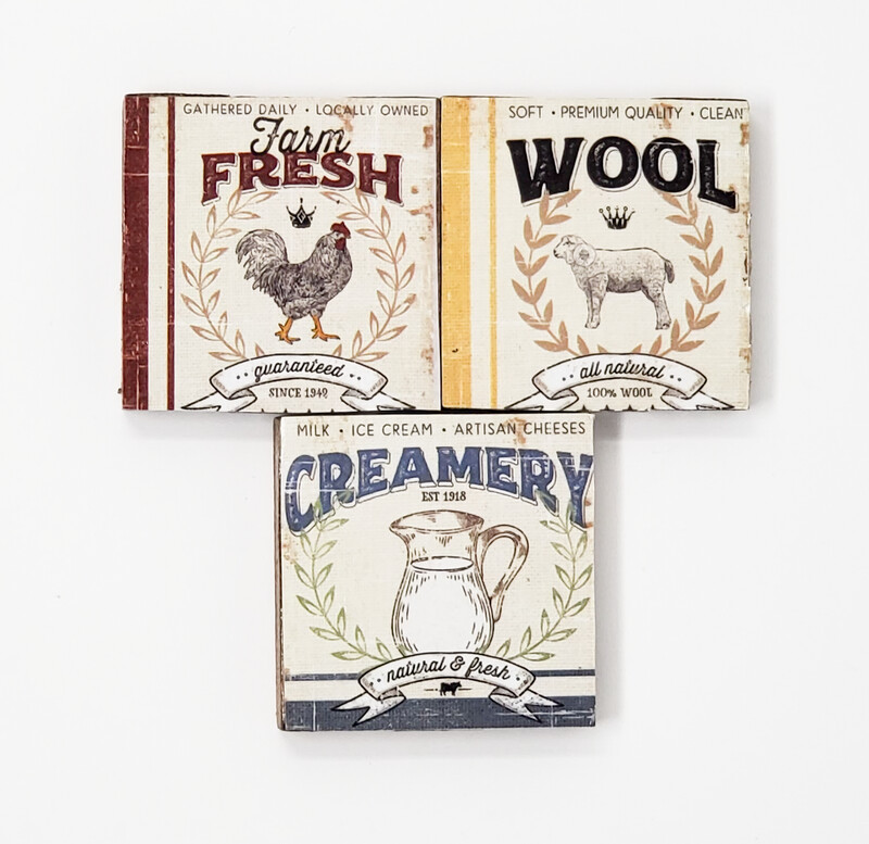 Mini Farmhouse Collection Tiered Tray Signs