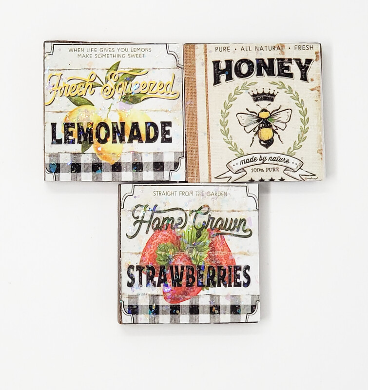 Farm Food Farmhouse Tiered Tray Signs