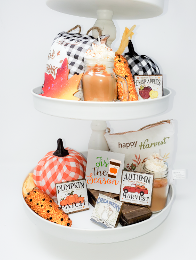 Tis the Season Mini Farmhouse Tray Sign, Pumpkin Spice Season