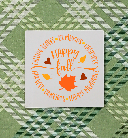 Hello Fall Word Circle Tiered Tray Sign, Fall Décor