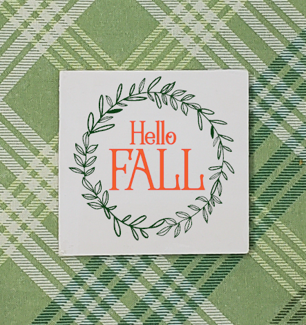 Hello Fall Tiered Tray Sign