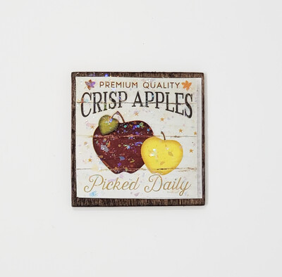 Handcrafted Mini Farmhouse Apple Sign, Fall Tray Decor