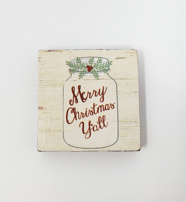 Holiday Mason Jar Mini Tiered Tray Signs