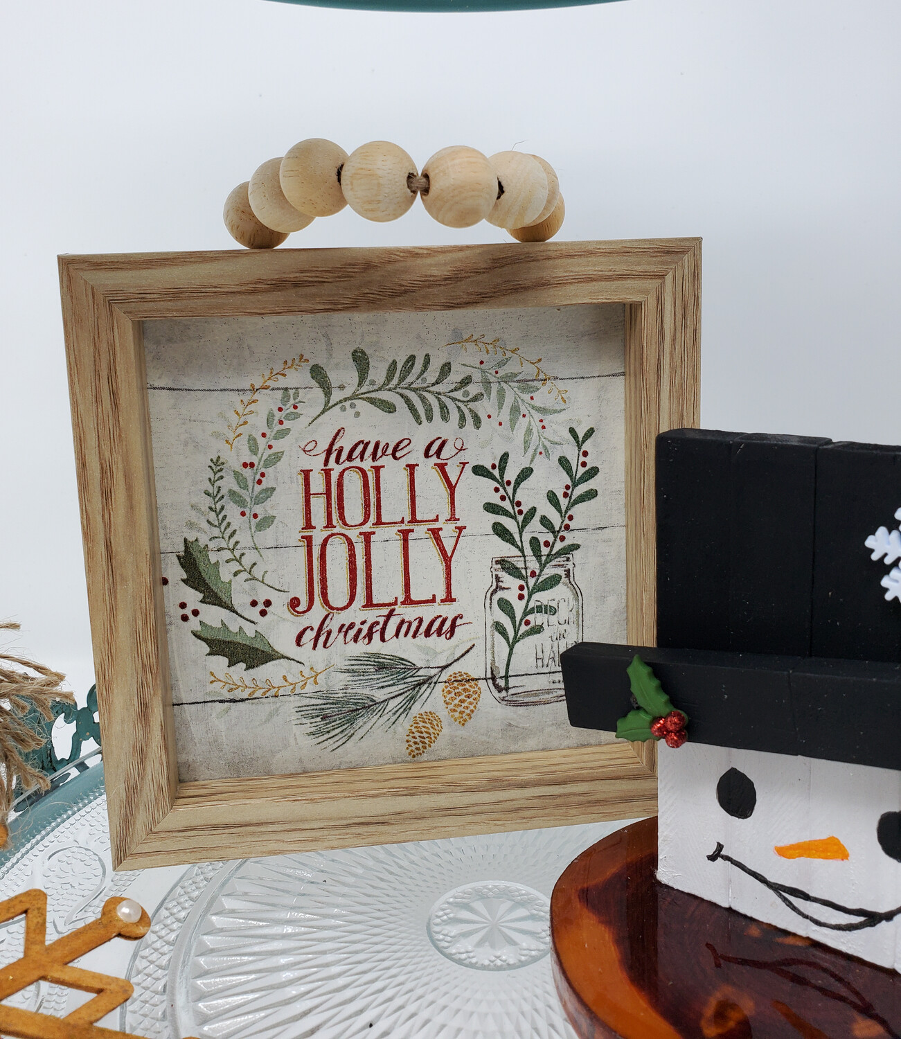 Holly Jolly Tiered Tray Sign