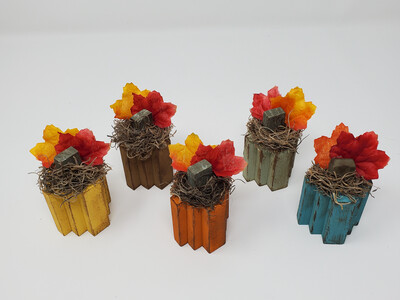 Wooden Pumpkin Tiered Tray Décor