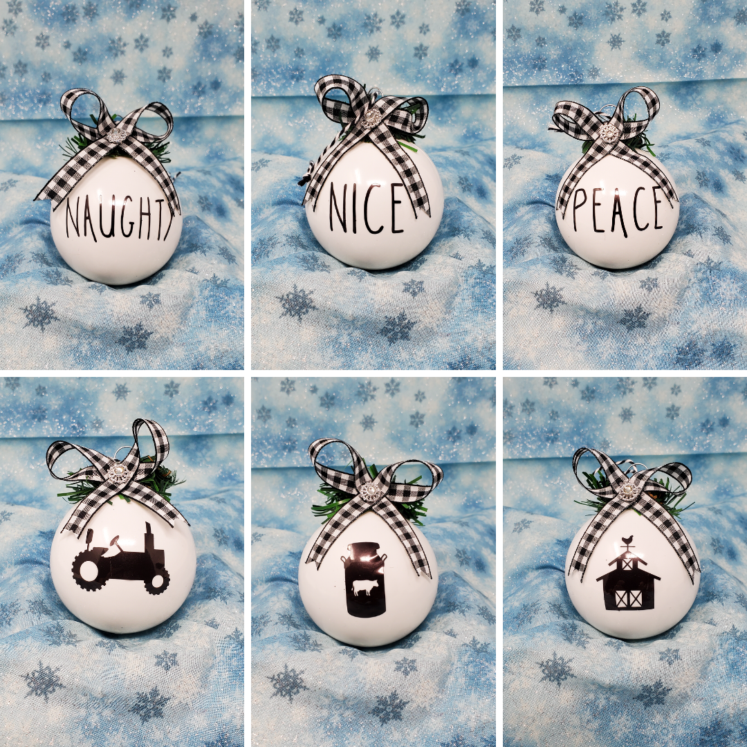 Farmhouse Christmas Ornaments