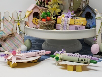 Mini Rolling Pins, Tiered Tray Décor Easter