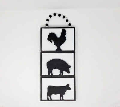 Stacked Farm Animal Wall Hanging