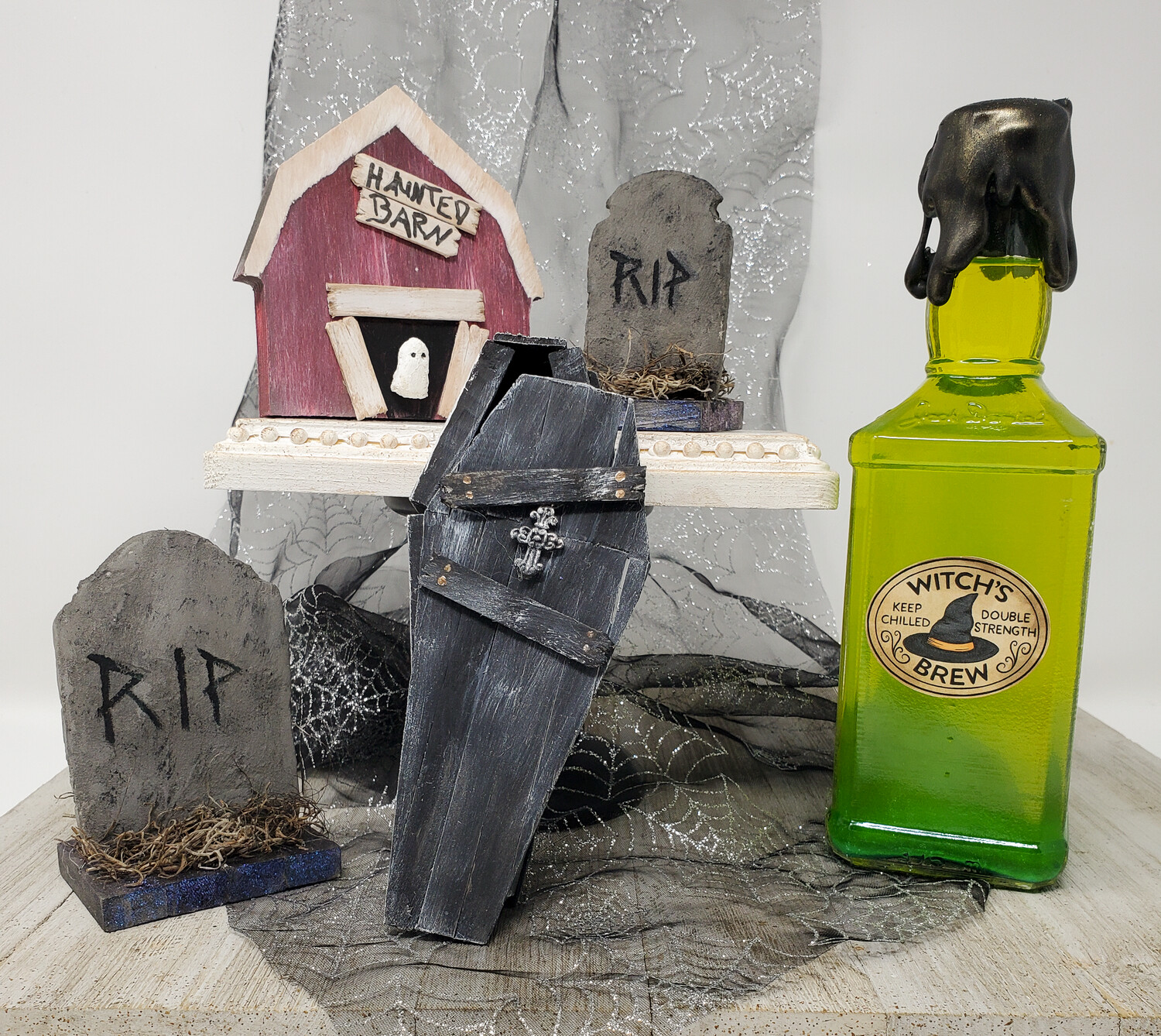 Creepy Halloween Tiered Tray Décor Set, Halloween Gift, Self Gift